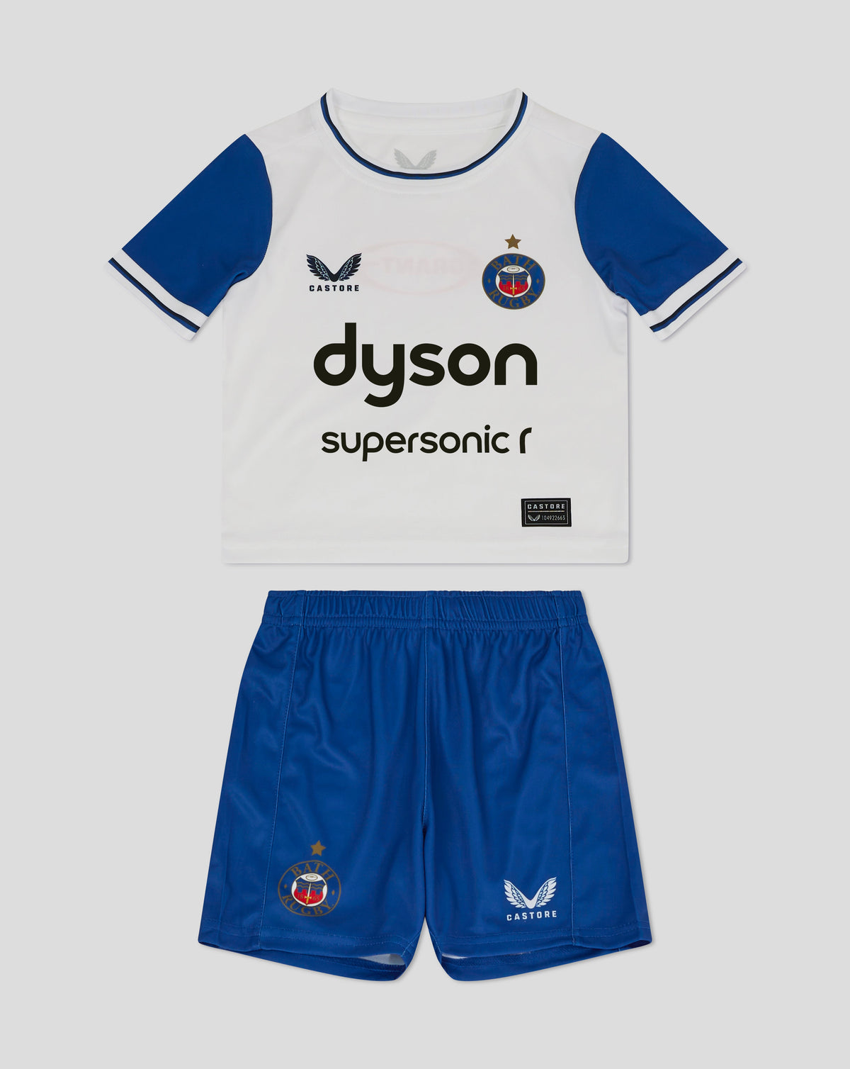 Equipación Bath Rugby Bebé 24/25 Visitante - Blanco brillante/Surf The Web