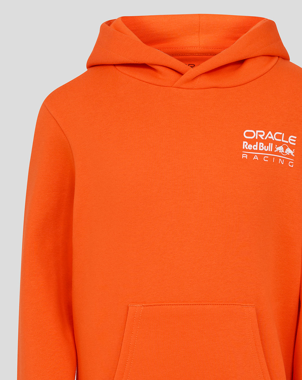 Oracle Red Bull Racing Junior Max Verstappen Puzzle Pullover Hoodie - Exotic Orange - Exotic Orange