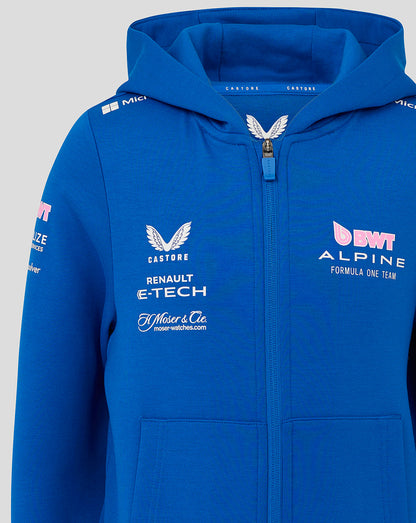 Bwt Alpine F1 Team Kit Juniors Full Zip Hoodie - Lapis Blue