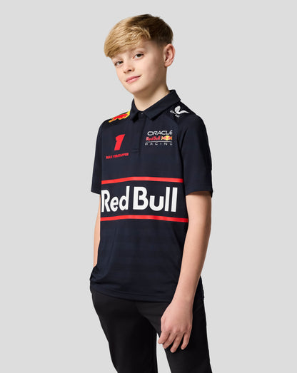 Oracle Red Bull Racing Junior Teamline Max Verstappen Short Sleeve Polo Shirt - Night Sky