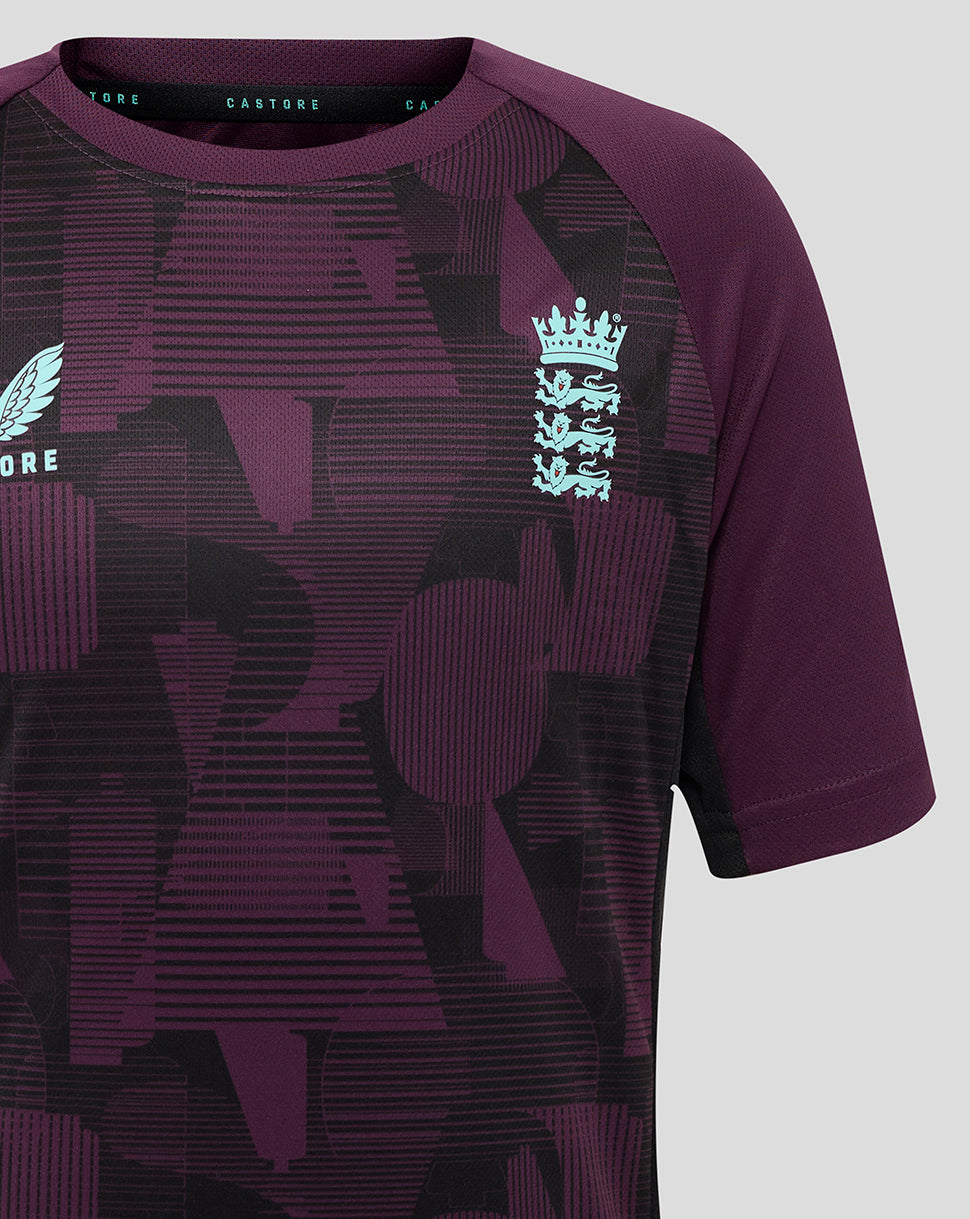 England Cricket training junior T-shirt met korte mouw 25/26 - Paars