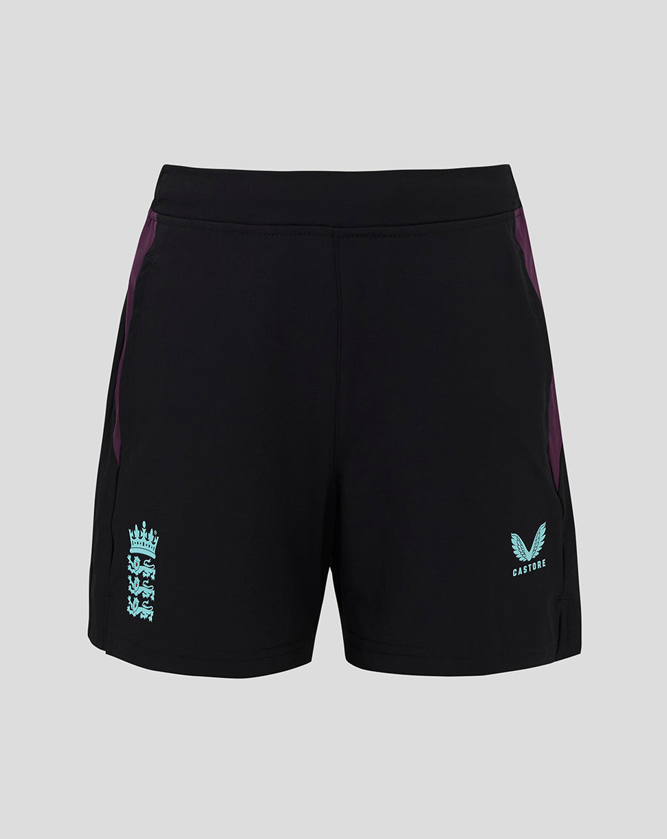 England Cricket Training Junior Shorts 25/26 - Caviar/Blackberry Wine