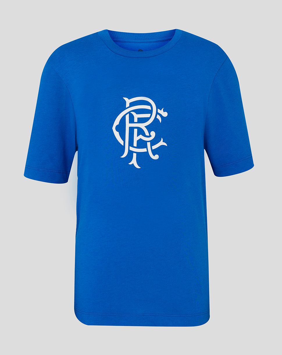 Camiseta Rangers Junior 25/26 Core Logotipo – Azul lapislázuli - Lapis Blue