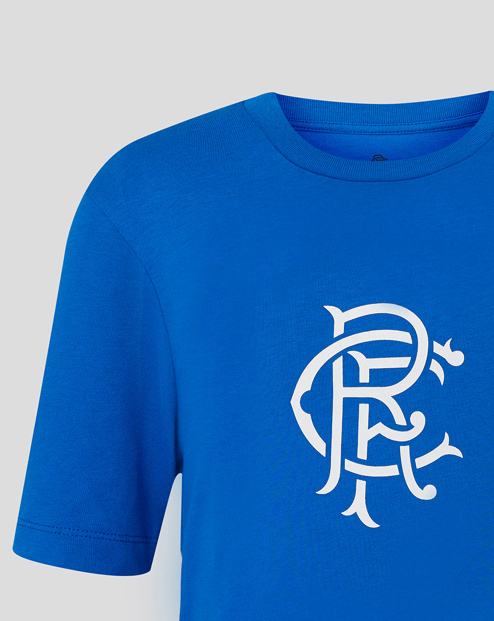 Camiseta Rangers Junior 25/26 Core Logotipo – Azul lapislázuli - Lapis Blue