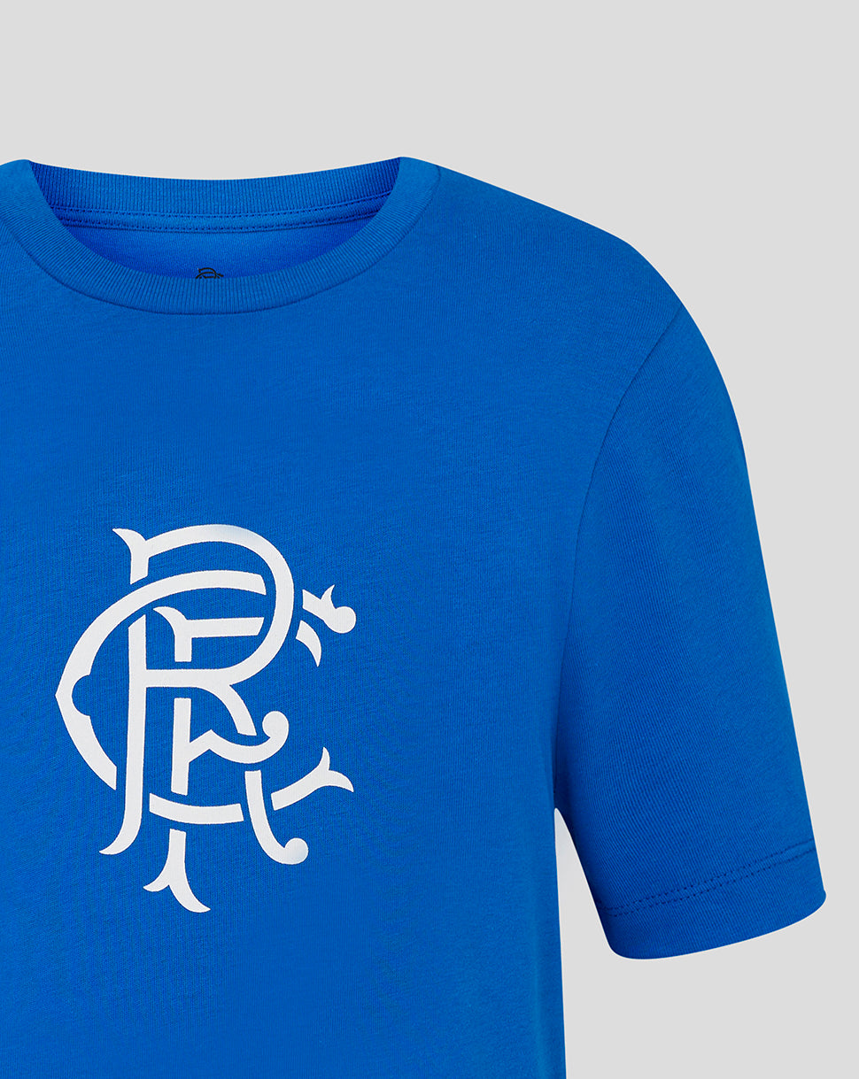 Camiseta Rangers Junior 25/26 Core Logotipo – Azul lapislázuli - Lapis Blue