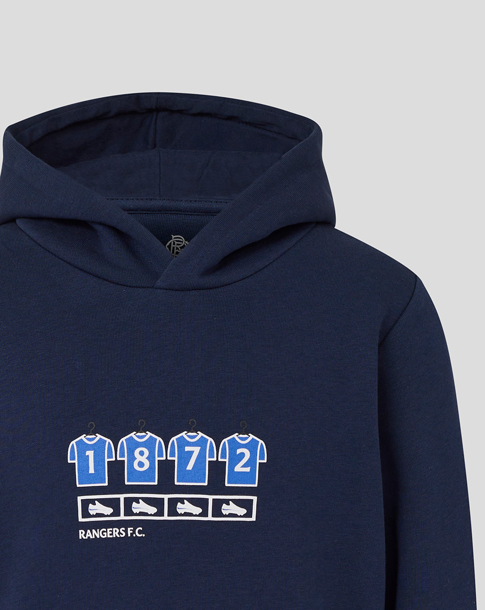 Rangers Junior 25/26 Changing Room Hoodie – Schwarze Iris - Black Iris