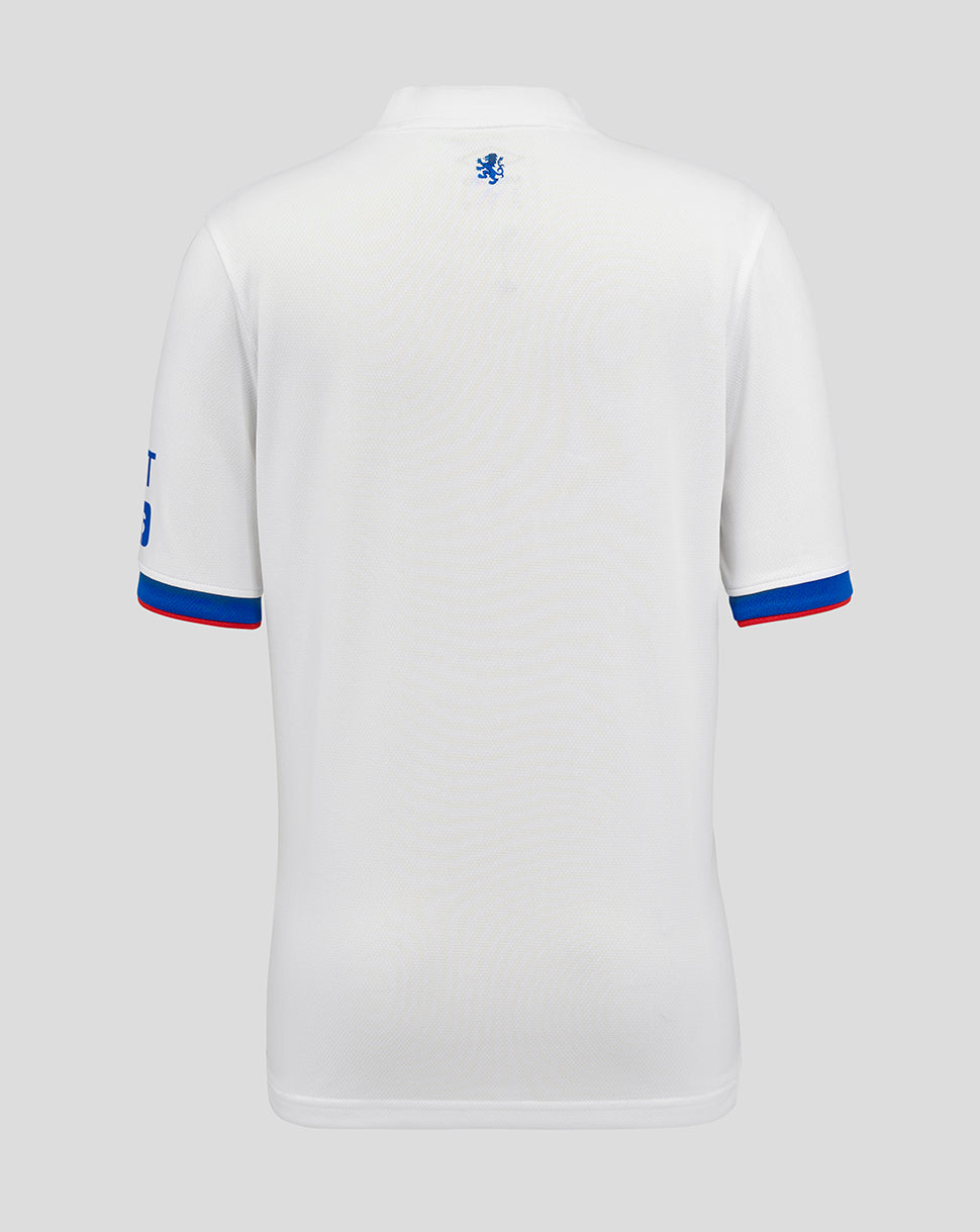 Camiseta Rangers Junior 25/26 Visitante - Brilliant White/Lapis Blue/Flame Scarlet
