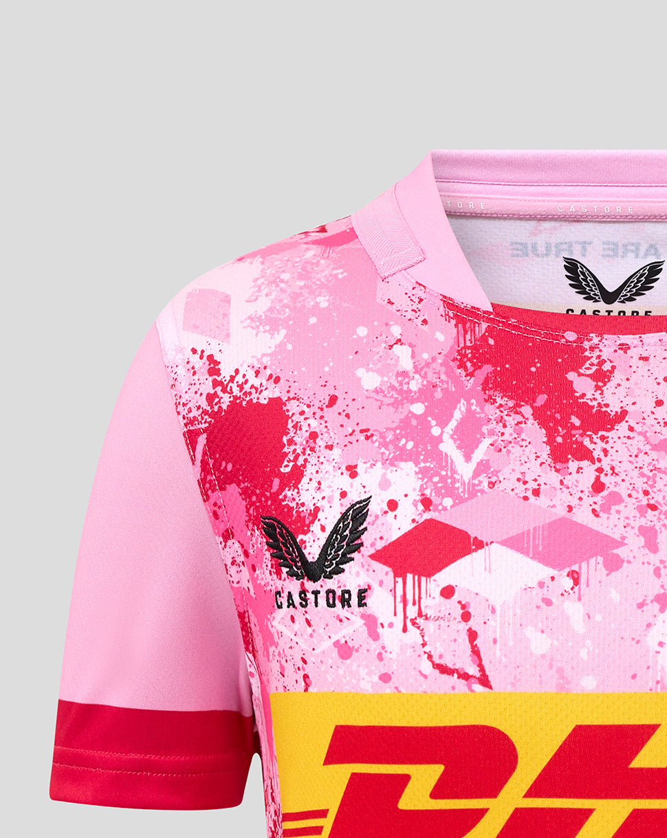Harlequins Junior 25/26 Away Replica Shirt - Pink Frosting/Barberry