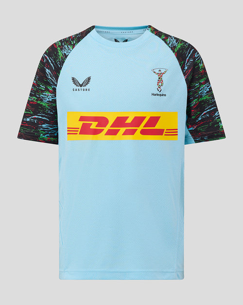 Harlequins Men's 25/26 Training Short Sleeve Tee - Sky Blue