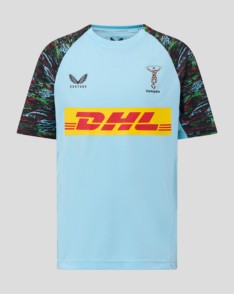 Harlequins Junior 25/26 Training Short Sleeve Tee - Sky Blue