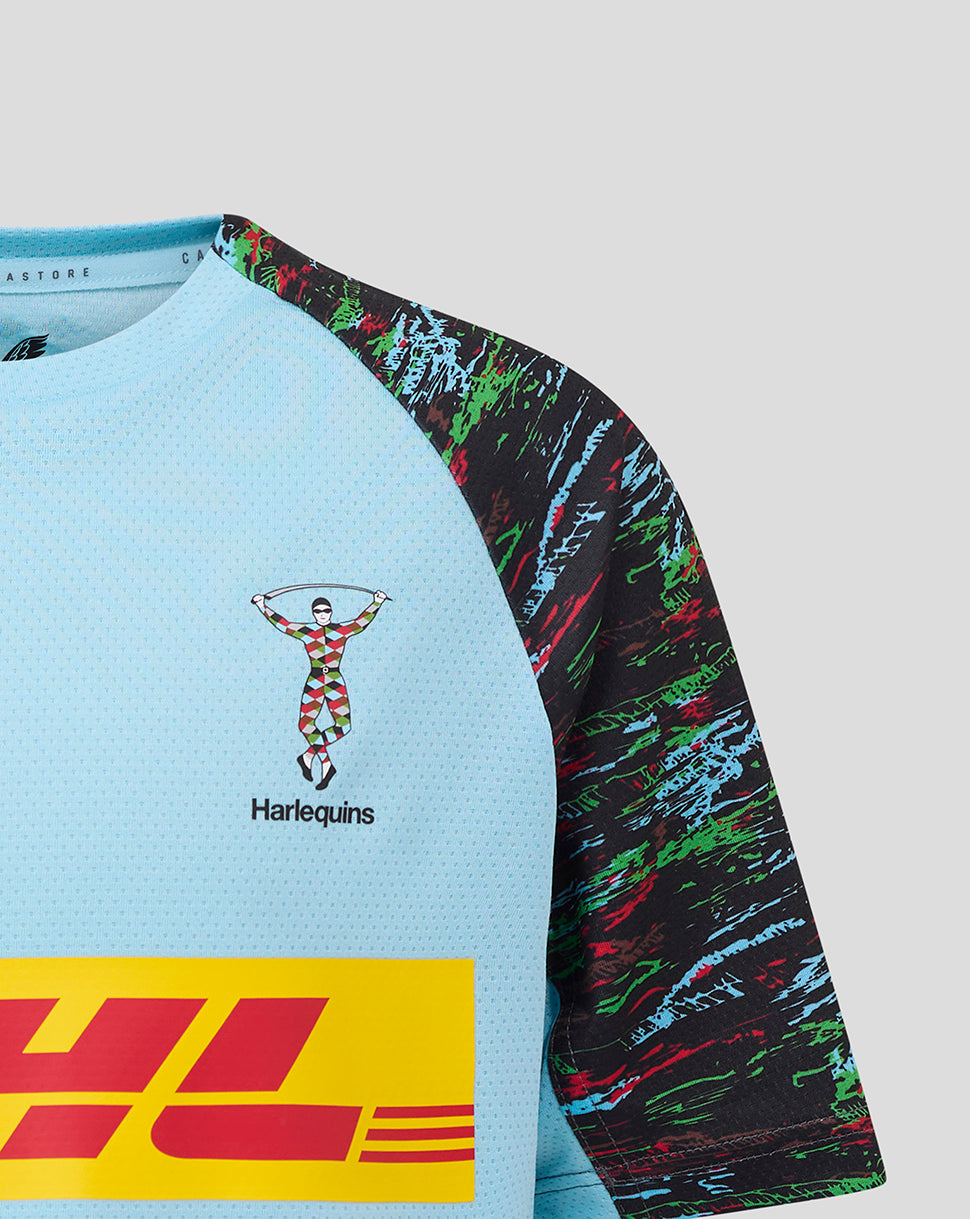 Harlequins Junior 25/26 Training Short Sleeve Tee - Sky Blue