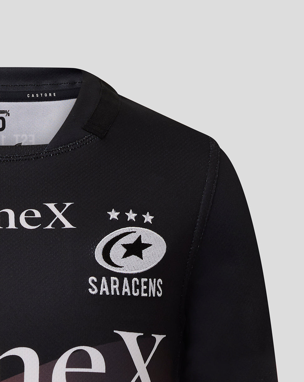 Saracens Junior 25/26 Replica Home Shirt - Caviar/Racing Red