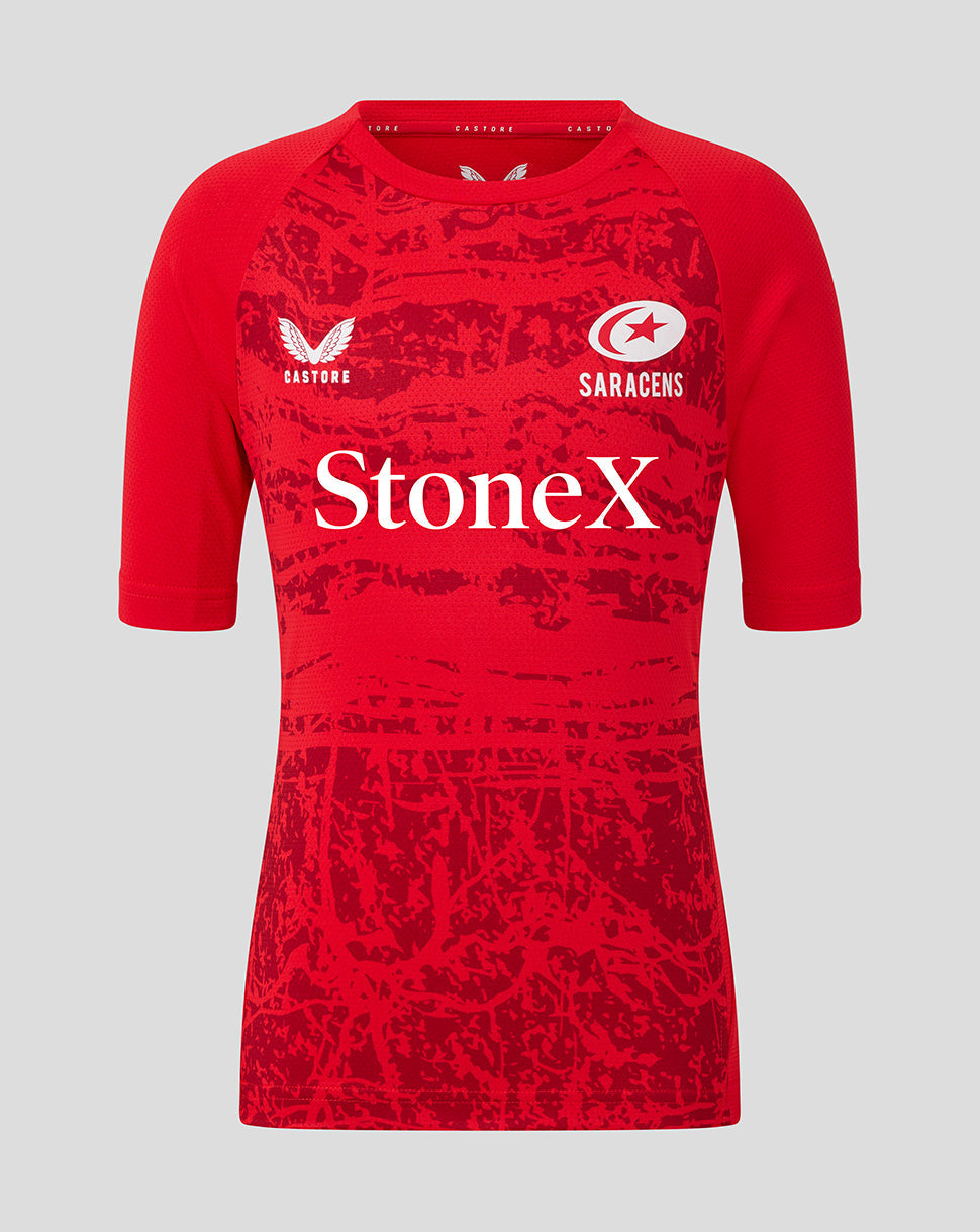 Saracens Junior's 25/26 Matchday Short Sleeve Tee - Racing Red