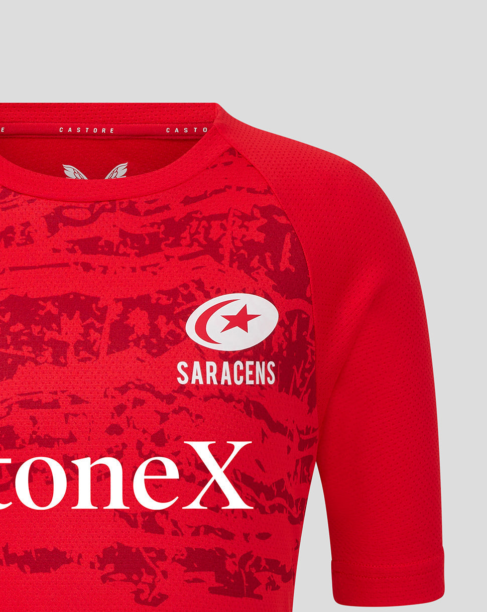 Saracens Junior's 25/26 Matchday Short Sleeve Tee - Racing Red