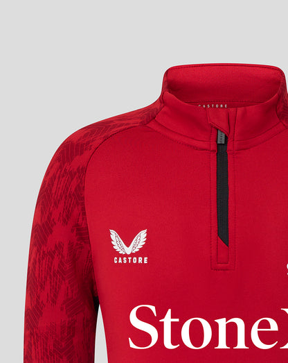 Saracens Junior 25/26 Training 1/4 Zip Top - Rhythmic Red