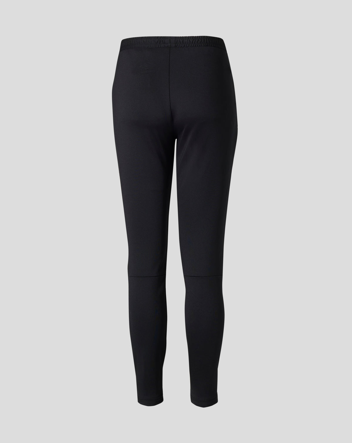 Side view of Spellbound black West Ham Junior 25/26 Pro Training Knit Pants showing the crest on the left thigh