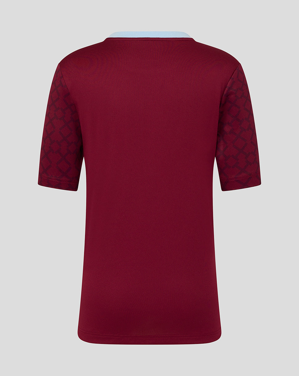 West Ham Junior Heim 25/26 Pre-Match-Kurzarm-Trikot - New Claret