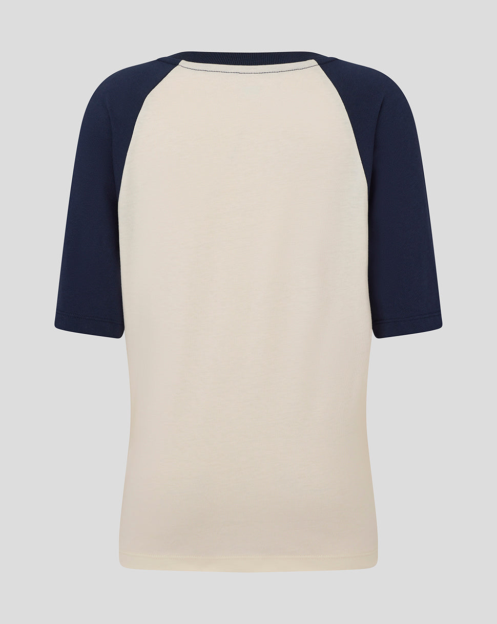 Camiseta Preston Junior 25/26 Contemporary Raglan - Egret/Black Iris