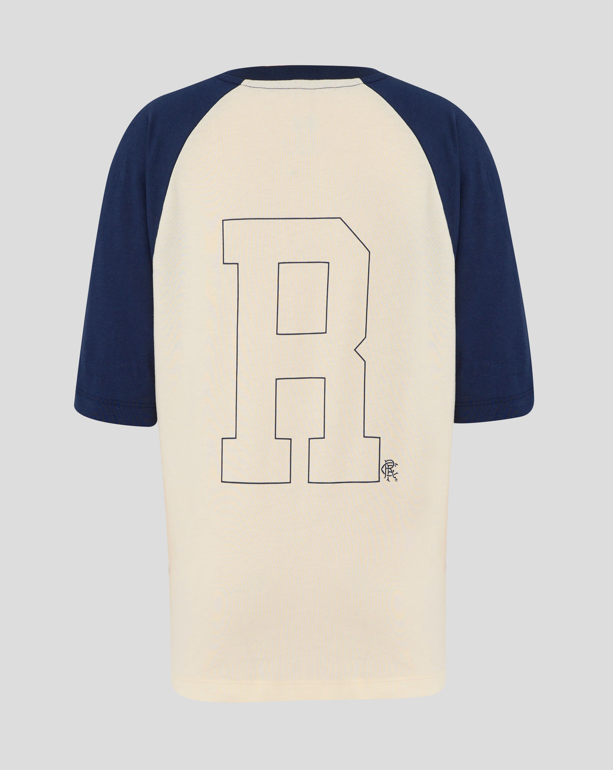 Rangers Junior 25/26 Contemporary Raglan T-Shirt – Schwarz - Egret/Black Iris