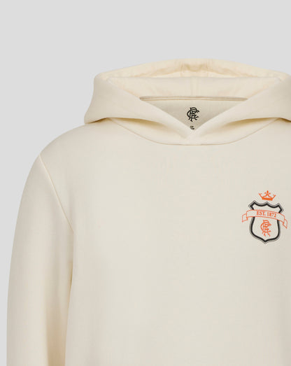 Rangers Junior 25/26 Contemporary Hoodie - Egret