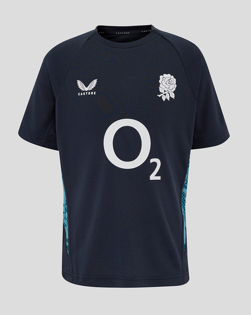 Junior England Rugby 25/26 Performance Short Sleeve T-Shirt - Inkwell