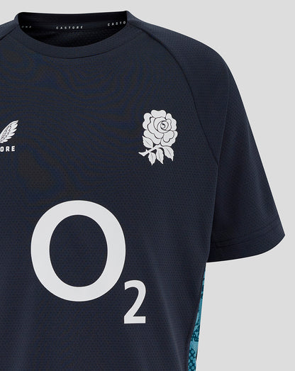 Junior England Rugby 25/26 Performance Short Sleeve T-Shirt - Inkwell