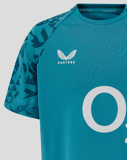 England Rugby Junior 25/26 Performance Short Sleeve Tee - Storm Blue