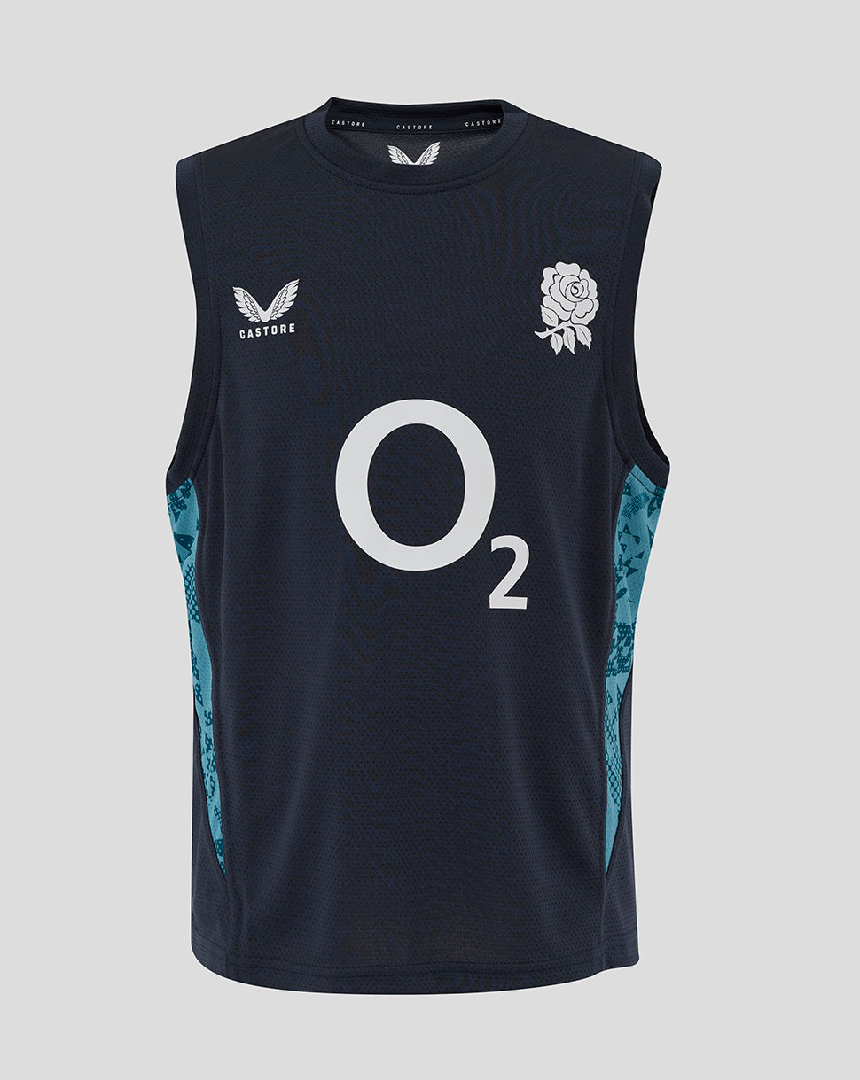 Junior England Rugby 25/26 Performance Sleeveless T-Shirt - Inkwell