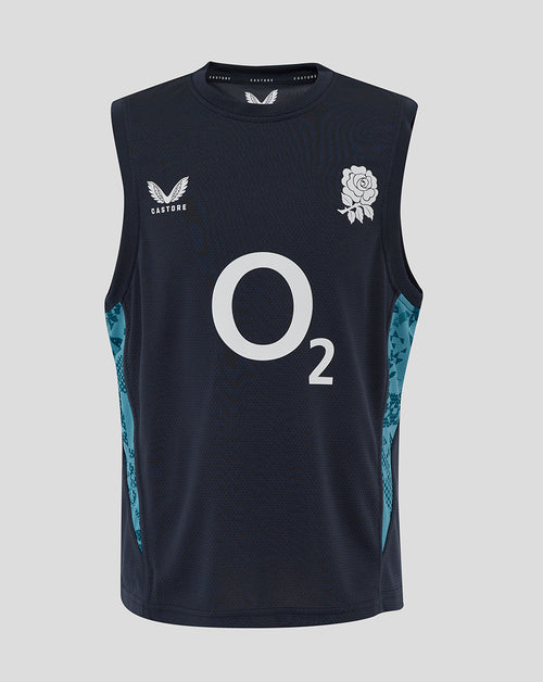 Junior England Rugby 25/26 Performance Sleeveless T-Shirt - Inkwell