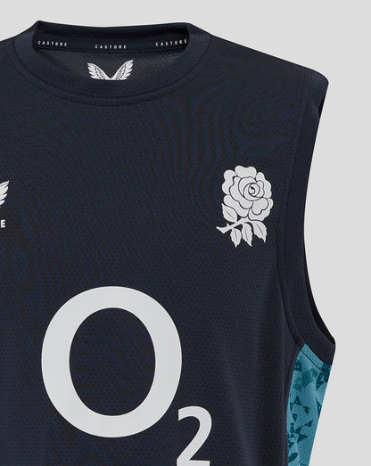 Junior England Rugby 25/26 Performance Sleeveless T-Shirt - Inkwell