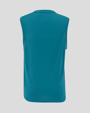 Junior England Rugby 25/26 Performance Sleeveless T-Shirt - Storm Blue