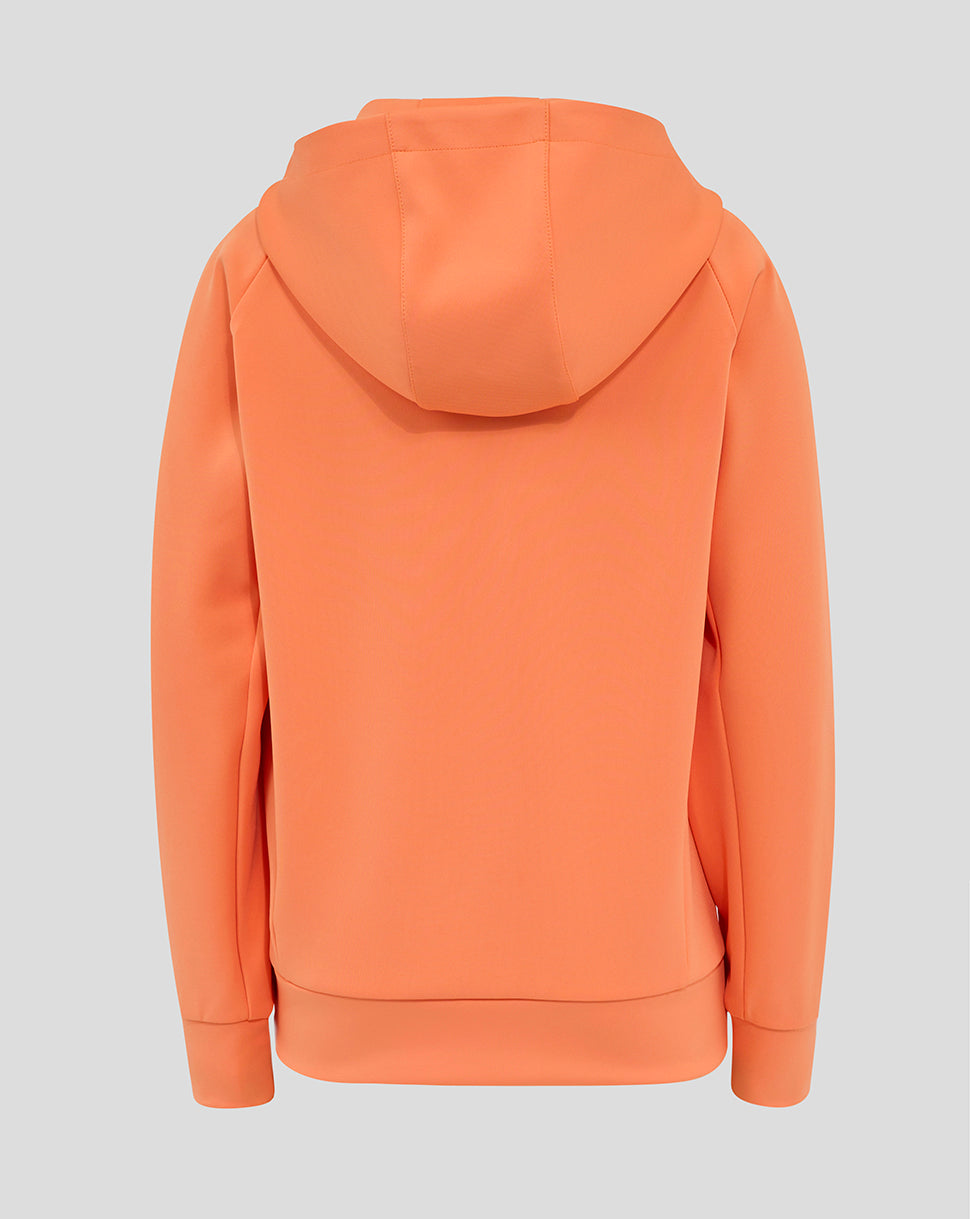 Junior England Rugby 25/26 Performance Hoodie mit durchgehendem Zip – Melone - Melon