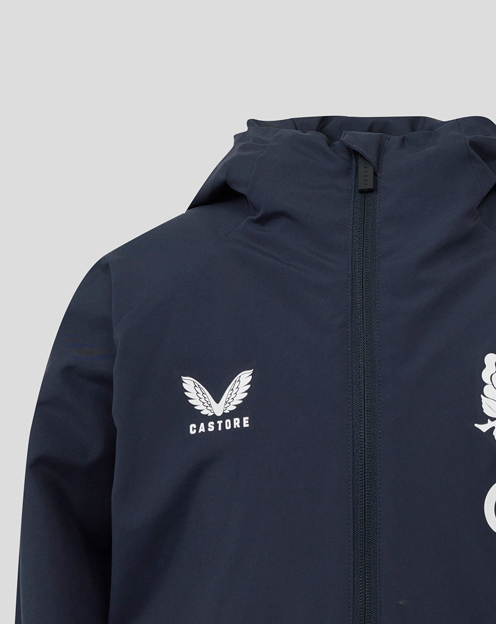 Junior England Rugby 25/26 Performance Shower Jacke – Tintenblau - Inkwell/Storm Blue