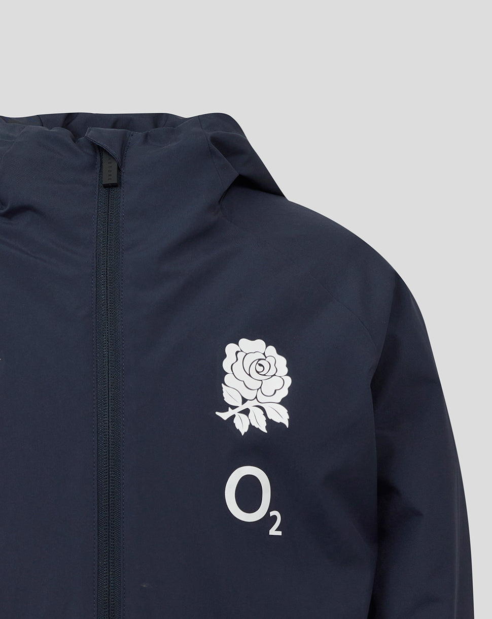 Junior England Rugby 25/26 Performance Shower Jacke – Tintenblau - Inkwell/Storm Blue