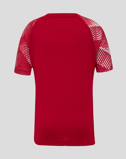 England Rugby Junior 25/26 Pre Match Short Sleeve T-Shirt - Jester Red