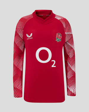 England Rugby Junior 25/26 Pre Match Drill Top - Jester Red