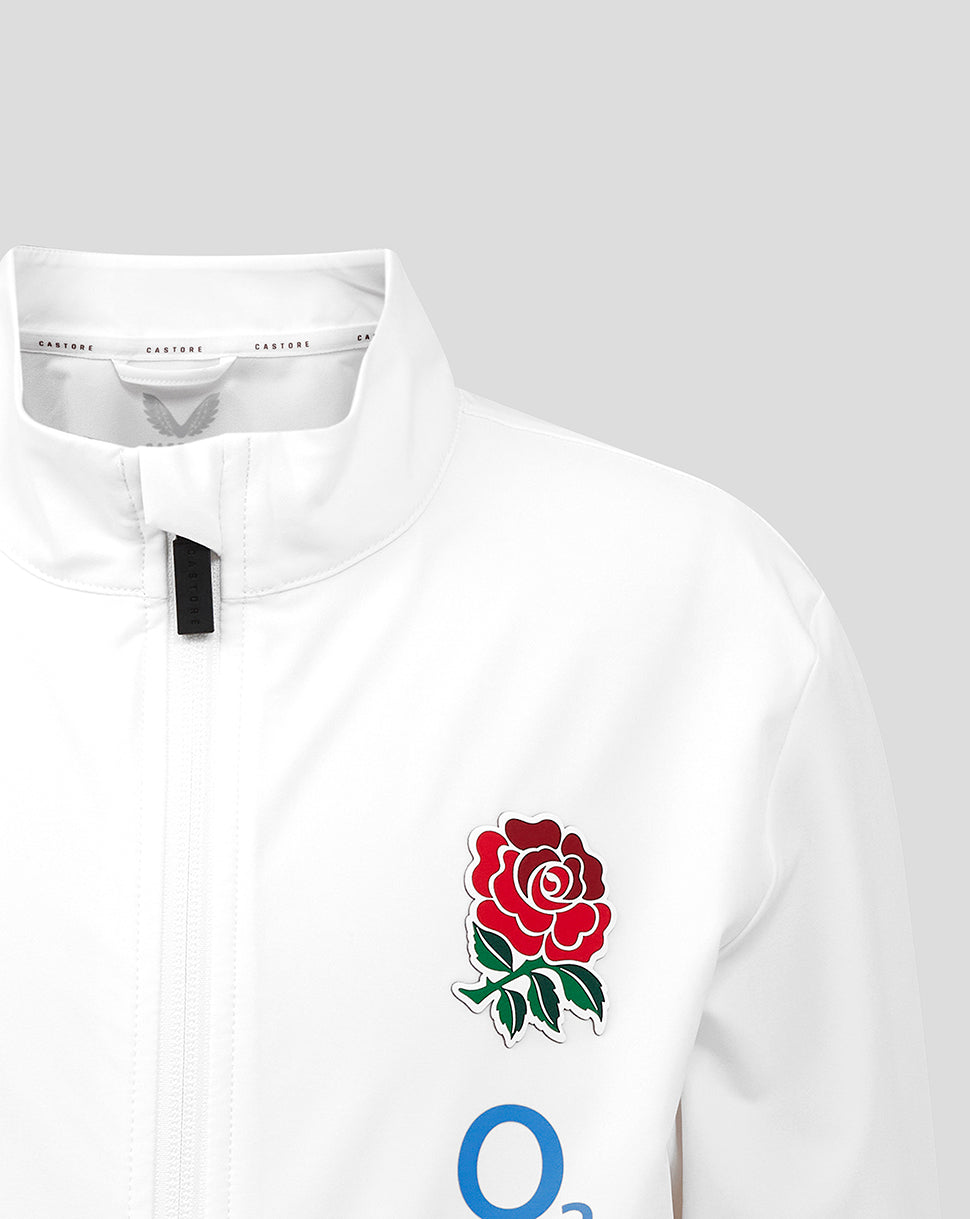 Chaqueta England Rugby Junior 25/26 Anthem - Blanco brillante/Jester Red