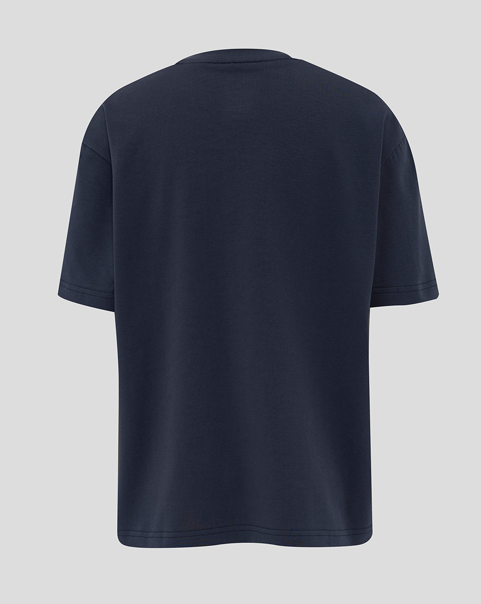 Junior England Rugby 25/26 Travel Kurzarm-T-Shirt – Inkwell - Inkwell