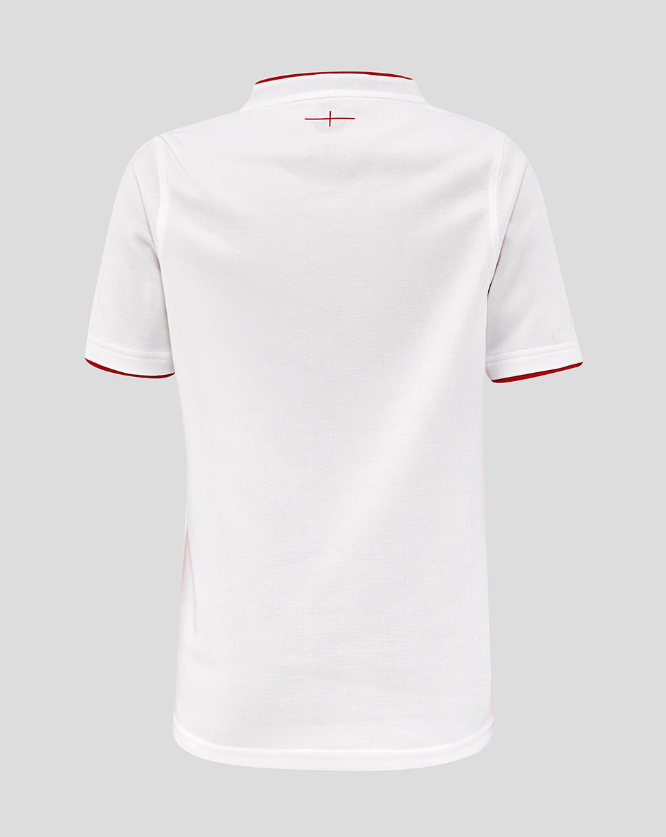 Junior England Rugby 25/26 Home Pro Shirt - Brilliant White - Brilliant White/Lipstick Red