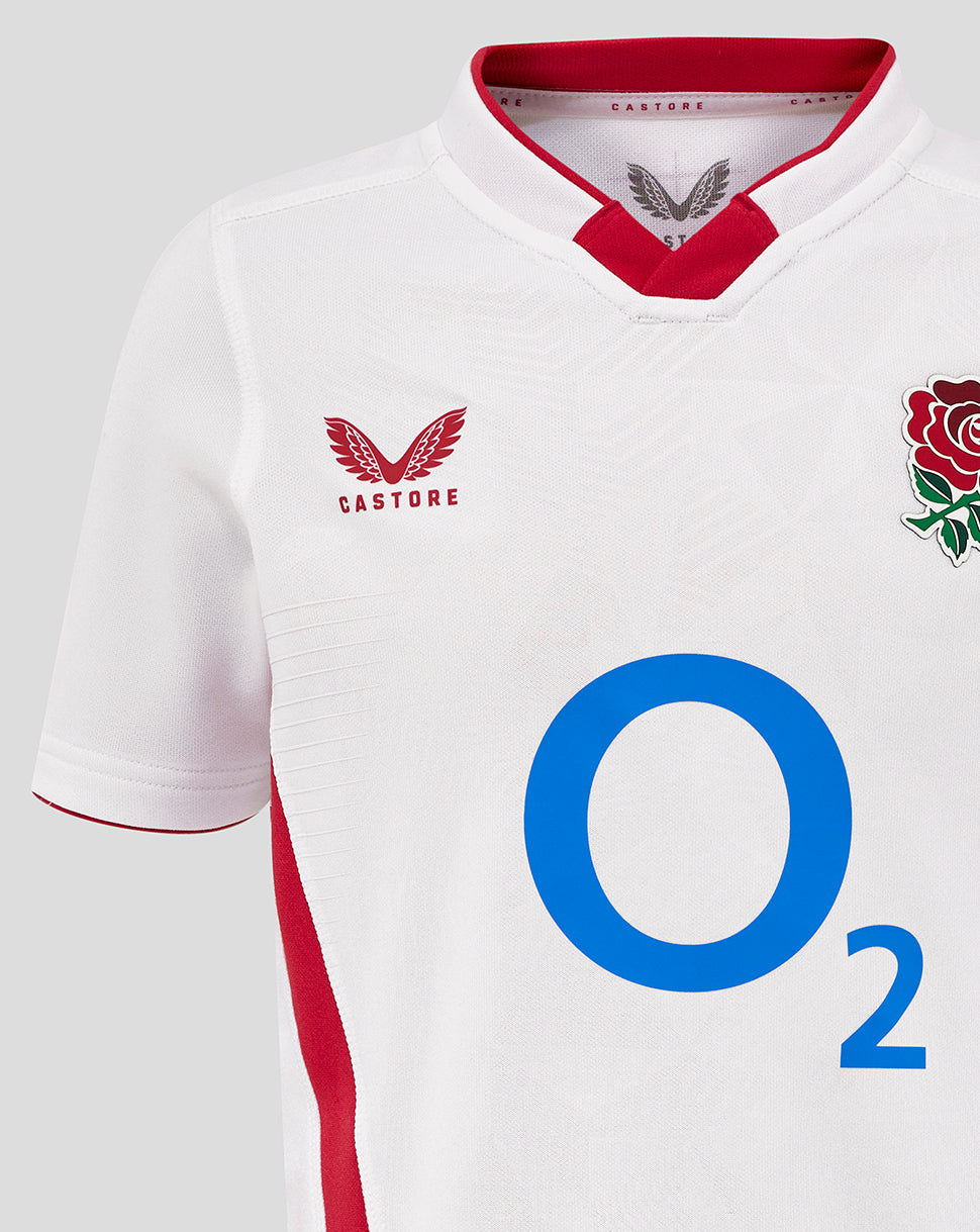 Junior England Rugby 25/26 Home Pro Shirt - Brilliant White - Brilliant White/Lipstick Red