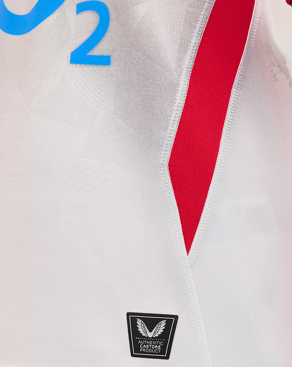 Junior England Rugby 25/26 Thuis Shirt – Stralend wit - Wit