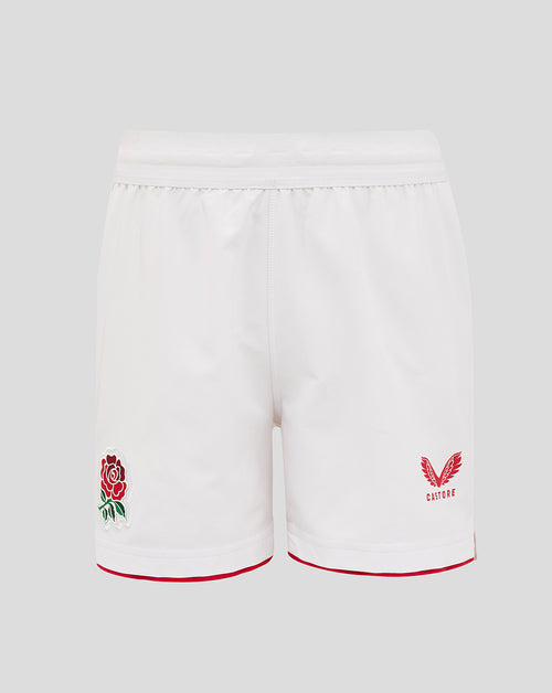 Junior England Rugby 25/26 Home Shorts - Brilliant White