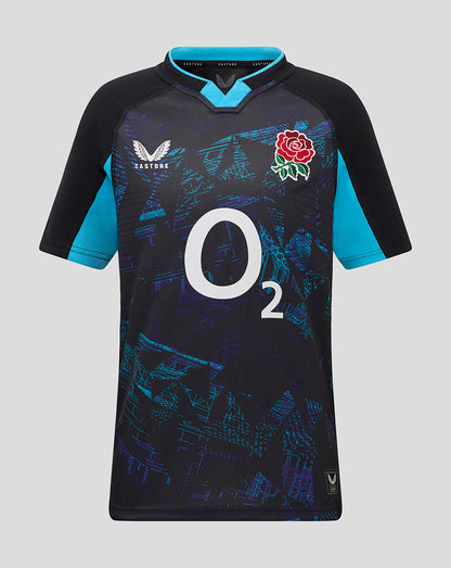England Rugby 25/26 Alternate Replica Shirt Junior - Caviar/Swim Cap