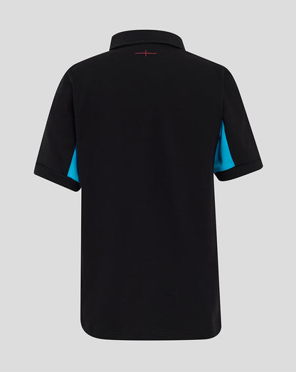 England Rugby 25/26 Alternate Classic Short Sleeve Shirt Junior - Caviar/Swim Cap