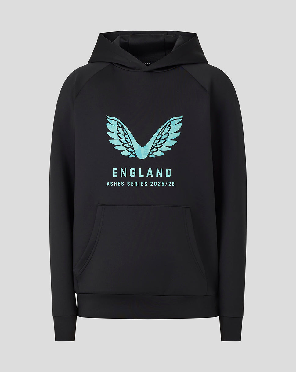 Sudadera con capucha England Cricket Ashes Junior 25/26 Pro Lock Up Logotipo - Caviar