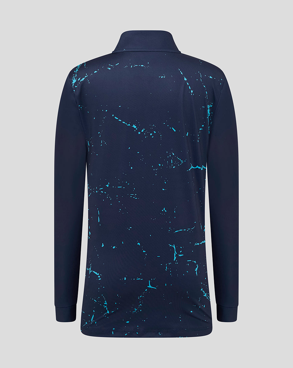 Prenda con media cremallera Yorkshire Cricket 26/27 Graphic Performance junior - Peacoat