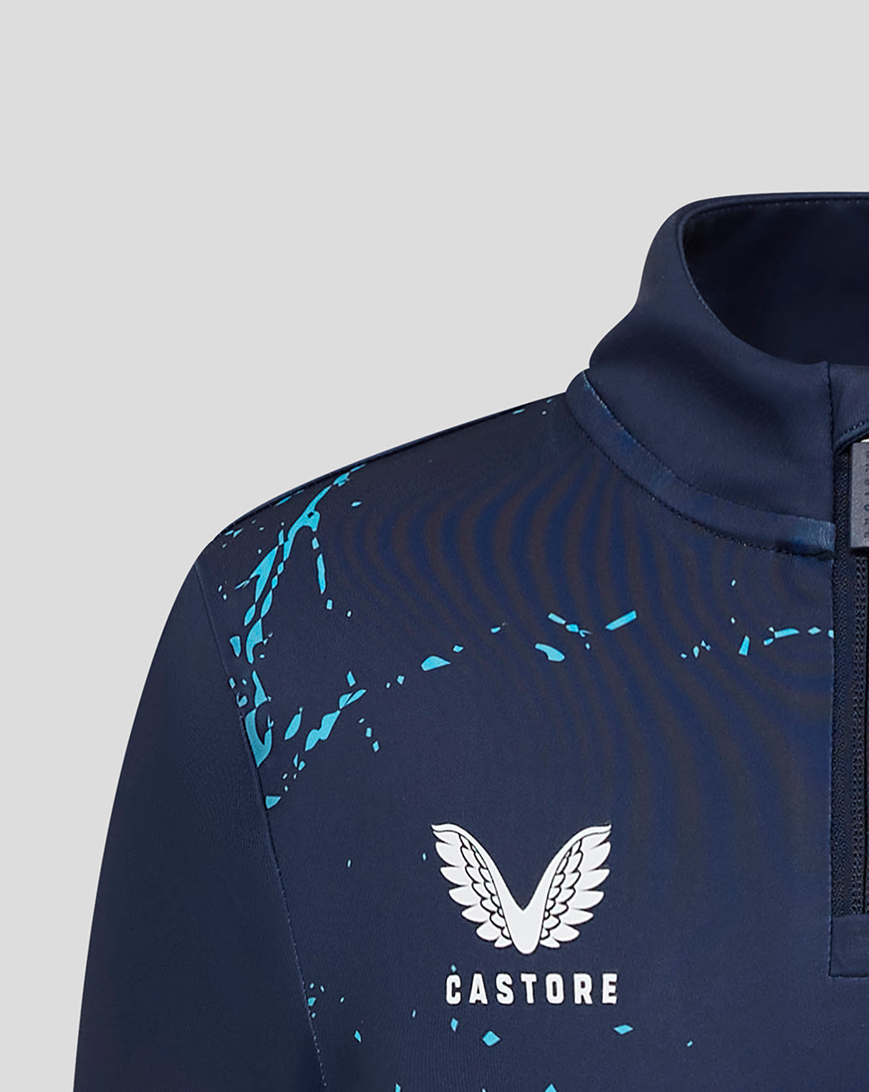 Prenda con media cremallera Yorkshire Cricket 26/27 Graphic Performance junior - Peacoat