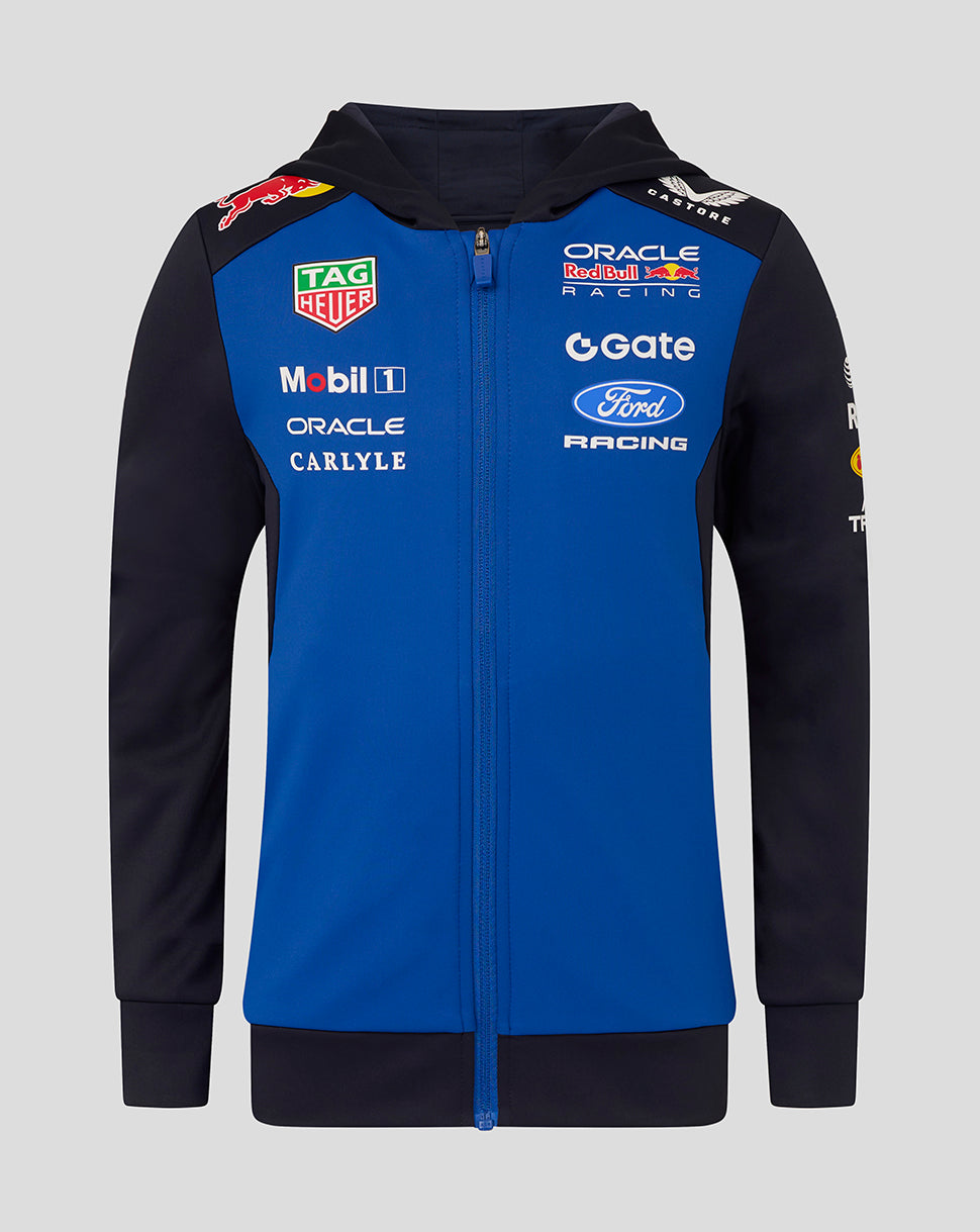 Oracle Red Bull Racing Juniors Teamline Full Zip Hoodie - Night Sky / Surf The Web - Night Sky/Surf The Web