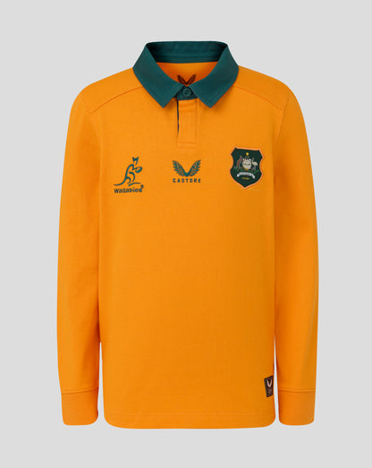 Rugby Australia Junior Wallabies Classic Long Sleeve Home Shirt - Gold