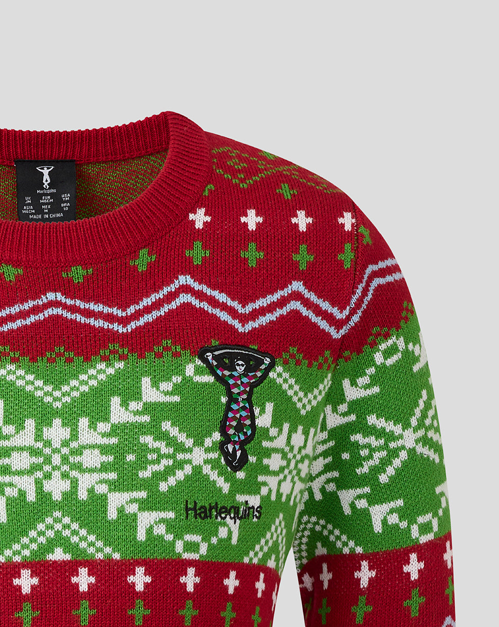 Harlequins Junior 25/26 Christmas Jumper - Red